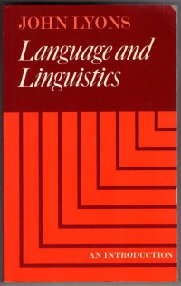 Language and Linguistics - An Introduction