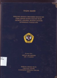 Image of Analisis sistem komunikasi data video bagian pemancar pada rancang bangun rotasi wing untuk pengintaian daerah operasi