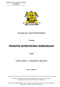 Image of E-Book Hanjar Praktek Konstruksi Kendaraan Prodi Otoranpur