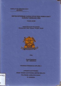Image of Sistem Informasi Cairan Infus Pada Rumah Sakit Darurat Berbasis Web