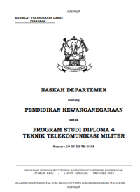 Image of E-Book Hanjar Pendidikan Kewarganegaraan Prodi Telkommil