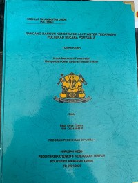 Image of Rancang Bangun Konstruksi Alat Water Treatment Poltekad secara Portable