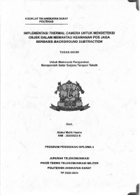Image of Implementasi Thermal Camera Untuk Mendeteksi Objek Dalam Memantau Keamanan Pos Jaga Berbasis Background Subtraction
