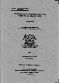Image of Rancang Bangun Konstruksi Body Pada Automatic Mig Welding Robot