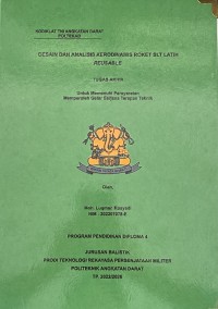 Image of Desain Dan Analisis Aerodinamis Roket SLT Latih Reusable