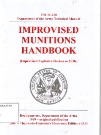 Image of Improvised Munitions Handbook (Improvised Explosive Devices or IEDs)