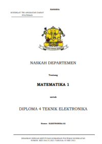 Image of E-Book Hanjar Matematika 1 Prodi Elkasista
