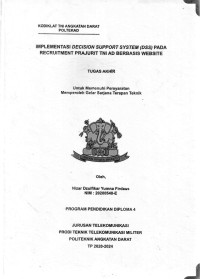 Image of Implementasi Decision Support System (DSS) Pada Recruitment Prajurit TNI AD Berbasis Website