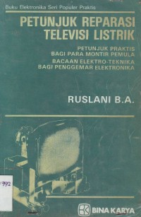 Image of Petunjuk Reparasi Televisi Listrik