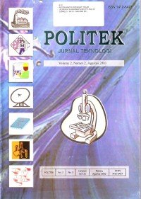 Image of Politek Jurnal Teknologi Agustus 2004