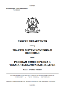 Image of E-Book Hanjar Praktik Sistem Komunikasi Bergerak Prodi Telkommil