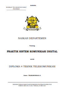Image of E-Book Hanjar Praktik Sistem komunikasi Digital Prodi Telkommil