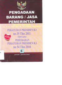 Image of Peraturan Presiden RI Tentang Pengadaan Barang/Jasa Pemerintah