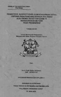 Image of Pendeteksi Suspect Covid-19 Berdasarkan Detak Jantung Pada Rancang Bangun Poltekad Electronic Detector Covid-19 Menggunakan Metode Peak Prominence