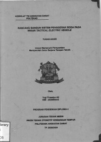 Image of Rancang Bangun Sistem Penggerak Roda Pada Wikan Tactical Electric Vehicle