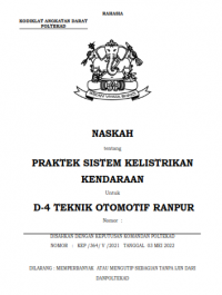 E-Book Hanjar Praktek Sistem Kelistrikan Kendaraan Prodi Otoranpur