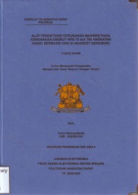 Alat Pendeteksi Kerusakan Bearing Pada Kendaraan Angkut NPS 75 4x4 TMI Angkatan Darat Berbasis KNN (K-Nearest Neighbor)