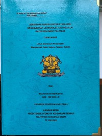 Image of Desain dan Analisa Sistem Sterilisasi menggunakan Ultraviolet (UV) pada Alat Watertreatment Poltekad