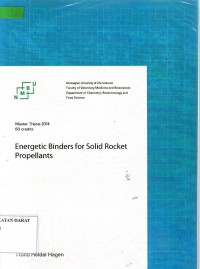 ENERGETIC BINDERS FOR SOLID ROCKET PROPELLANTS