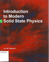 Introduction to Modern Solid State Physics