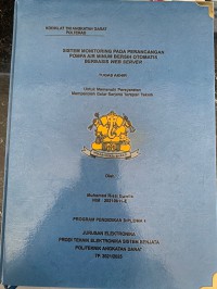 Image of Sistem Monitoring pada Perancangan Pompa Air Minum Bersih Otomatis Berbasis Web Server