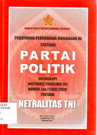 Peraturan Perundang-undangan RI tentang Partai Politik