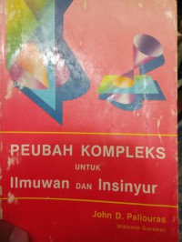 Image of Peubah kompleks untuk ilmuwan dan insinyur