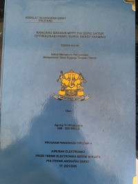 Image of Rancang Bangun MPPT PID Sepic untuk Optimalisasi Panel Surya Smart Farming