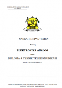 E-Book Hanjar Elektronika Analog Prodi Telkommil