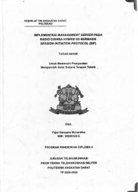 Image of Implementasi Management Server Pada radio Cighra Hybrid D5 Berbasis Session Initiation Protocol (SIP)