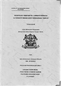 Image of Modifikasi Fiber Metal Laminate Sebagai Alternatif Bahan Body Kendaraan Tempur