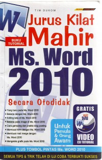 Image of Jurus Kilat Mahir Ms.Word 2010 Secara Otodidak