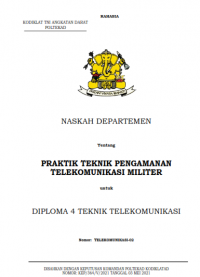 Image of E-Book Hanjar Praktik Teknik Pengamanan Telekomunikasi Militer Prodi Telkommil