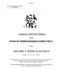 Hanjar Pemrograman Komputer 2, Prodi Elkasista