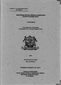 Image of Modifikasi Sistem Hidrolik Ramp Door Ranpur Panser Anoa