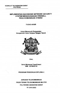 Image of Implementasi Backbone Network Security System Menggunakan Firewall Pada Komunikasi Hybrid