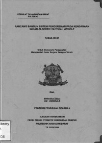 Rancang Bangun Sistem Pengereman Pada Kendaraan Wikan Electric Tactical Vehicle